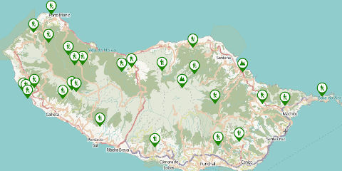 Hiking Madeira map